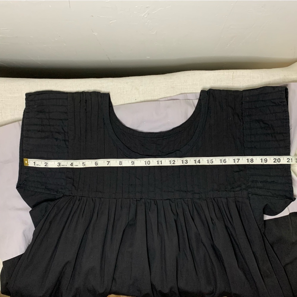 Vintage Handmade Pleated Floral House Dress/ Muumuu​ - Picture 10 of 14
